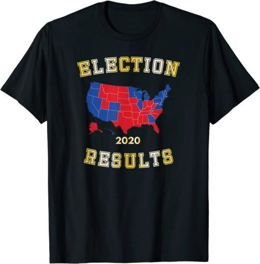 Election Results Map, 2020 2024 Election State Voting USA Tee Shirt
