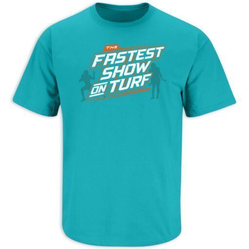 Fastest Show on Turf Miami Football Tee Shirt