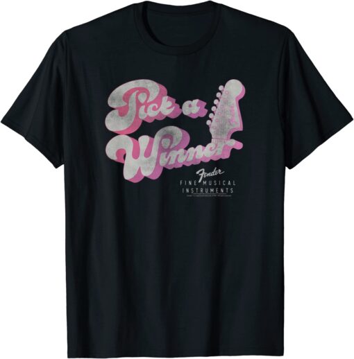 Fender Pick a Winner Guitar Fret Logo Tee Shirt