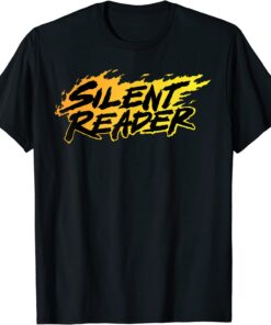 Flaming Silent Reader Design T-Shirt