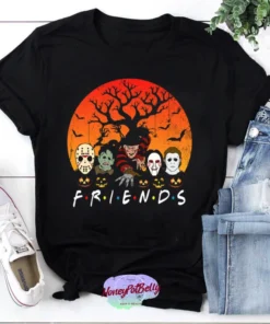 Friends Horror Characters Horror Movie Halloween Tee Shirt