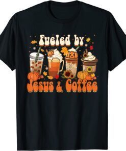 Fueled By Coffee & Christ, Pumpkin Spice Latte, Fall Coffee Tee Shirt