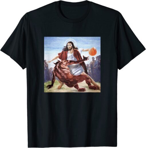 Jesus Crossing Up The Devil Christian Tee Shirt