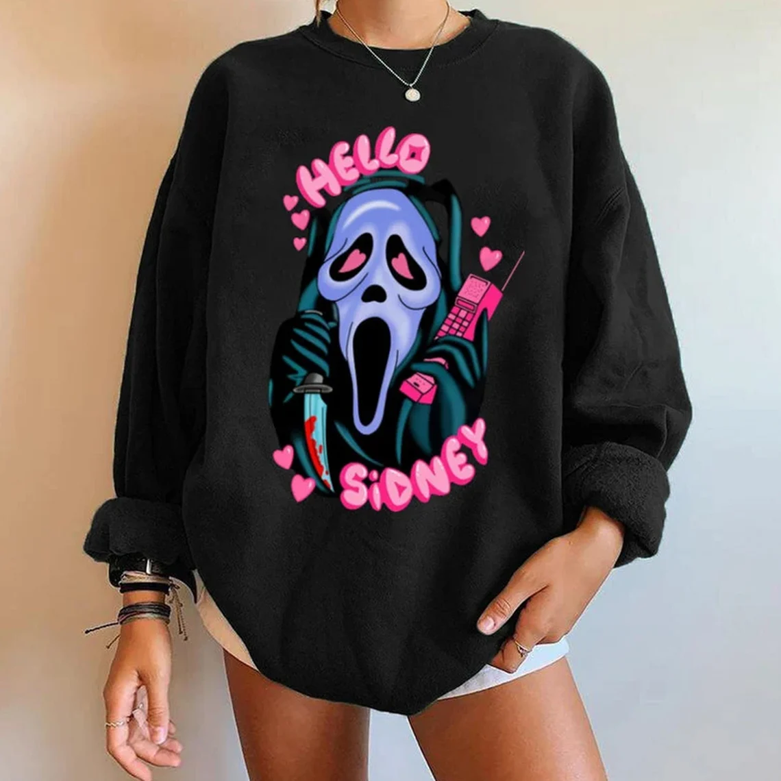 Ghost Face Hello Sidney Ghost Face Halloween Tee Shirt