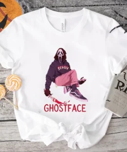 Ghost Face Horror Movie Halloween Tee Shirt