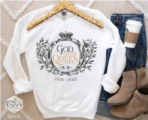 God Save the Queen 1926-2022 Queen Elizabeth II Tee Shirt
