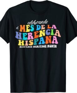 Groovy National Hispanic Heritage Month Retro Tee Shirt