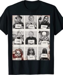 Halloween Creepy Legends Killer Mugshots Horror Classic Shirt