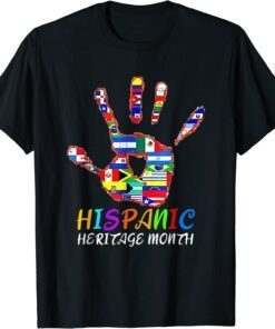 Hand Flag National Hispanic Heritage Month Tee Shirt