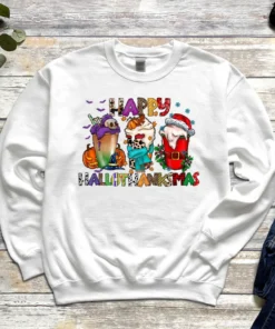 Happy Hallothanksmas Fall Coffee Tee Shirt