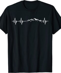 Hiking Nature Hike Hiker Outdoor Hiking Heartbeat Tee Shirt