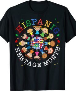 Hispanic Heritage Month All Countries Flags Tee Shirt