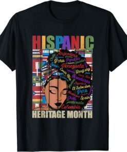 Hispanic Heritage Month Latin Country Flags Tee Shirt