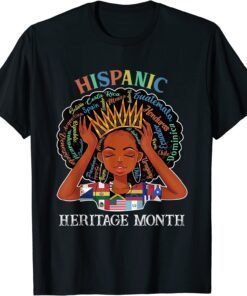 Hispanic Heritage Month Latina Girls Latino Countries Flags T-Shirt