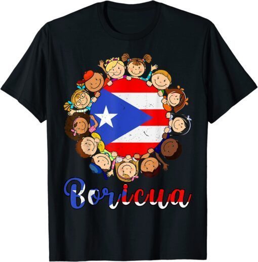 Hispanic Heritage Month Puerto Rican Flag Boricua Tee Shirt