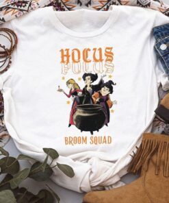 Hocus Pocus Sanderson Sisters Broom Squad Halloween Tee Shirt