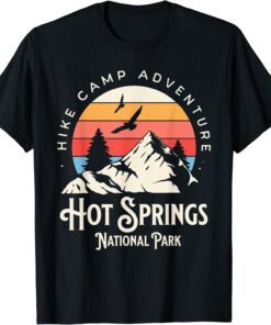 Hot Springs Arkansas Nature Hike Mountains Outdoors Retro Tee Shirt