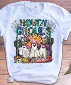 Howdy Ghouls , western halloween fall ghosts Tee Shirt