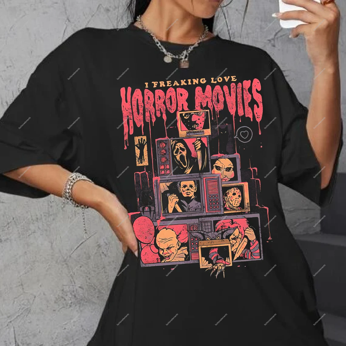 I Freaking Love Horror Movies Halloween Tee Shirt I Freaking Love Horror Movies Halloween Tee Shirt