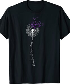 I Wear Purple For Domestic Violence Awareness Purple Ribbon T-Shirt