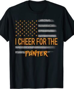 I cheer For The Punter Retro Flag American Fan Football Tee Shirt