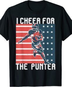 I cheer For The Punter Us Flag Tee Shirt