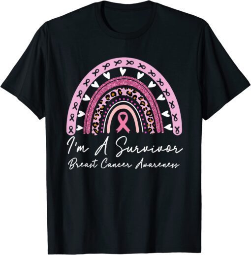 I'm A Survivor Breast Cancer Warrior Cute Pink Ribbon Tee Shirt