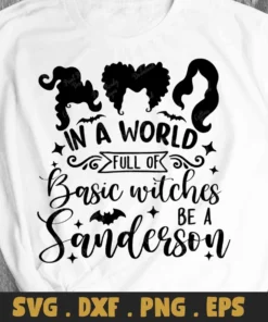 In A world full of basic witches, be a Sanderson Halloween Tee Shirt