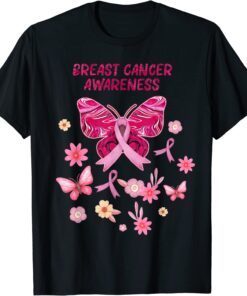 In october We Wear Pink Butterfly Breast Cancer Awar T-Shirt]