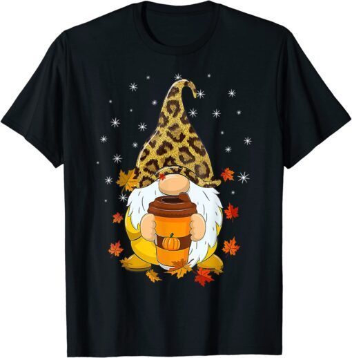 It's Fall Y'all Gnome Pumpkin Spice Latte Happy Thanksgiving Tee Shirt