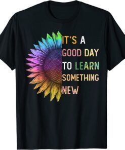 It's a good day to learn something new Retro groovy teacher Tee Shirt