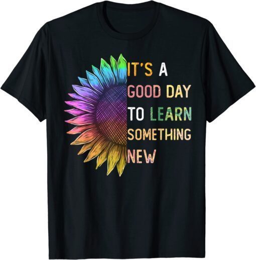 It's a good day to learn something new Retro groovy teacher Tee Shirt