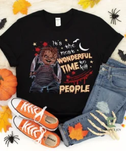 It's the Most Wonderful Time To Kill People Chucky Halloween Tee Shirt