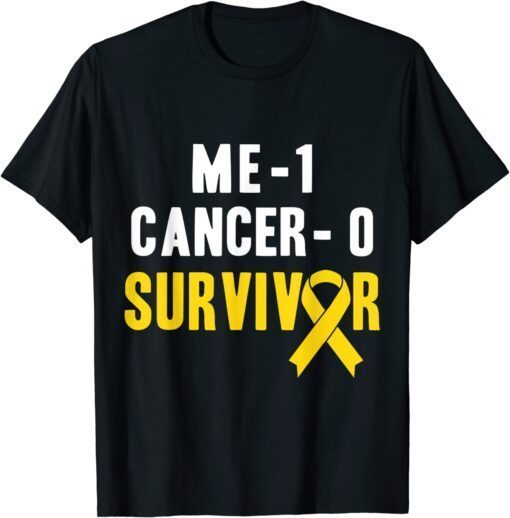 Me 1 Cancer 0 - Childhood Cancer Survivor Tee Shirt