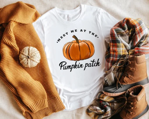 Meet me at the pumpkin patch Halloween Tee Shirt