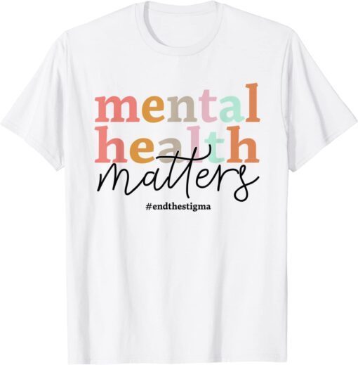 Mental Health Matters Awareness Retro Psychologist Tee Shirt