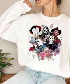 Michael Myer Floral Horror Movie Halloween Classic Shirt