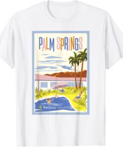 Mickey Mouse One Walt’s Plane - Travel Poster Palm Springs Tee Shirt