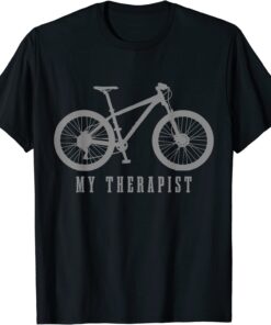 Mountain Bike Bicycle My Therapist MTB Biking Therapy Tee Shirt