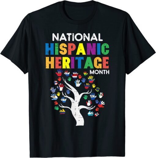National Hispanic Heritage Month Hands Tree T-Shirt