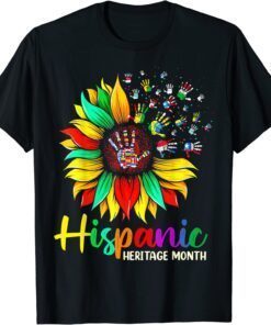 National Hispanic Heritage Month Sunflower All Countries Tee Shirt