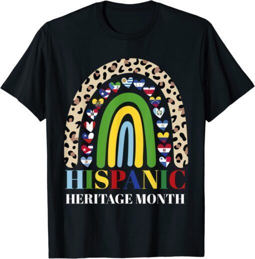 National Hispanic Heritage month Latino Countries flags Tee Shirt