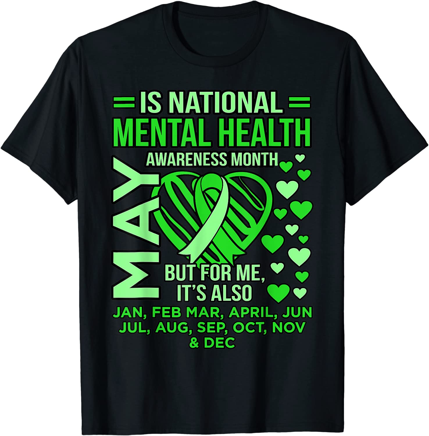 National Mental Health Awareness Month Supporter Graphic Tee Shirt