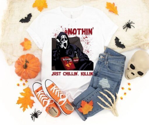 Nothin' Chillin Killin Horror Halloween Tee Shirt