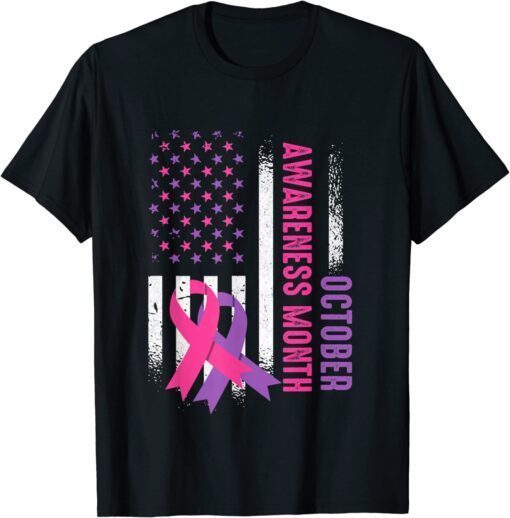 October Breast Cancer & Domestic Violence Awareness Month Tee Shirt