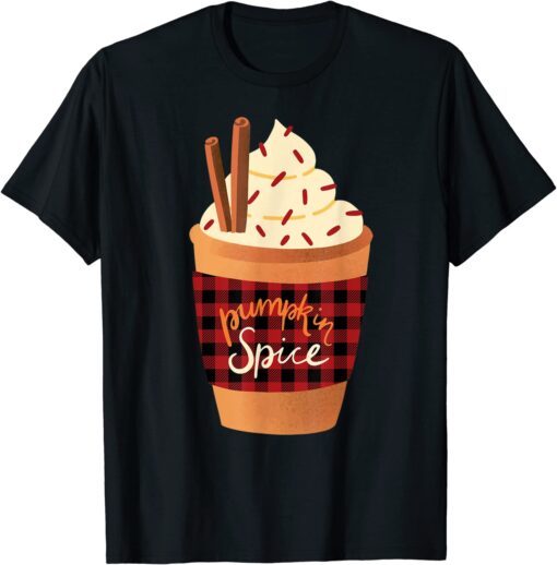 PUMPKIN SPICE LATTE Fall Coffee Pumpkin Spice Thanksgiving Tee Shirt