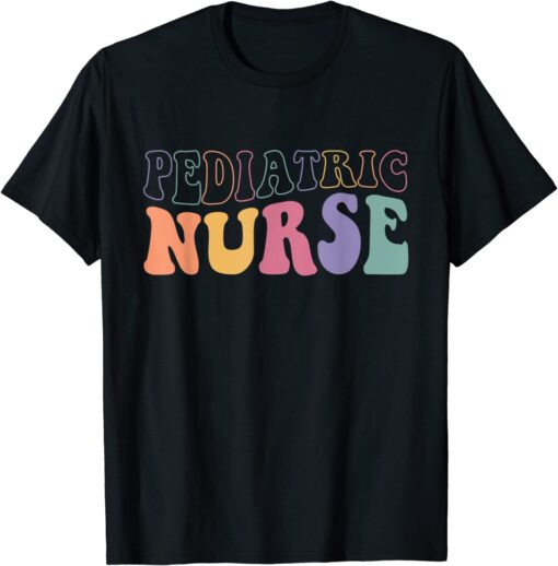 Pediatric Nurse Groovy Nursing School Tee Shirt