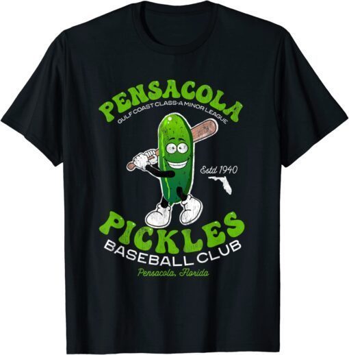 Pensacola Pickles Minor League Retro Baseball Team Tee Shirt