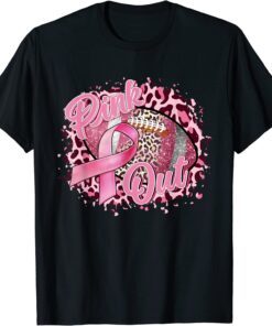 Pink Out Football Pink Ribbon Breast Cancer Awareness T-Shirt