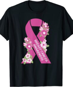 Pink Ribbon Breast Cancer Awareness Support Tee Shirt